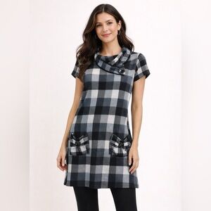 Papillon Plaid Sweater Dress/XSmall